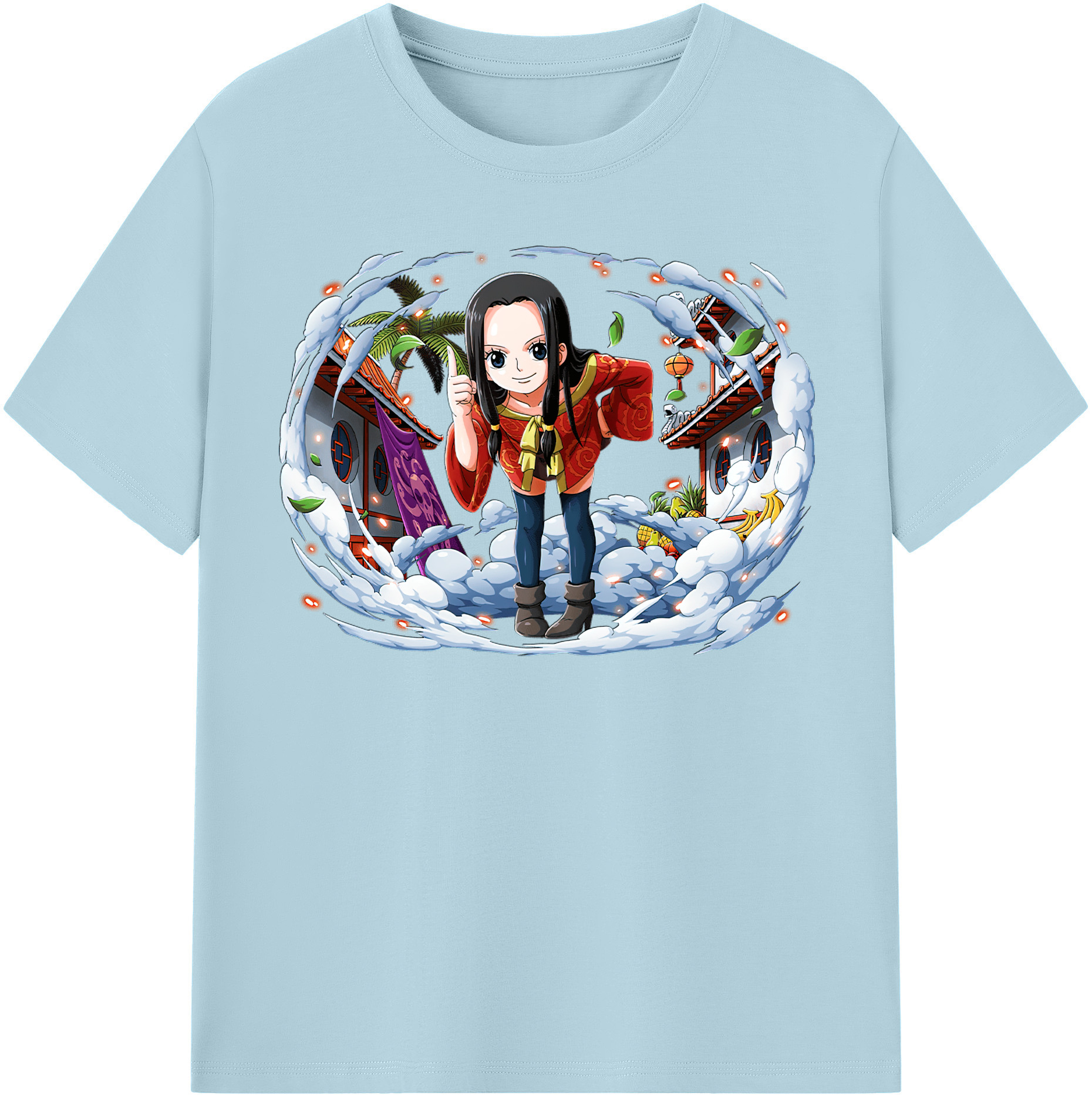 ワンピース ボア・ハンコック ONE PIECE Boa·Hancock 綿100％半袖Tシャツ（フロントプリント）
